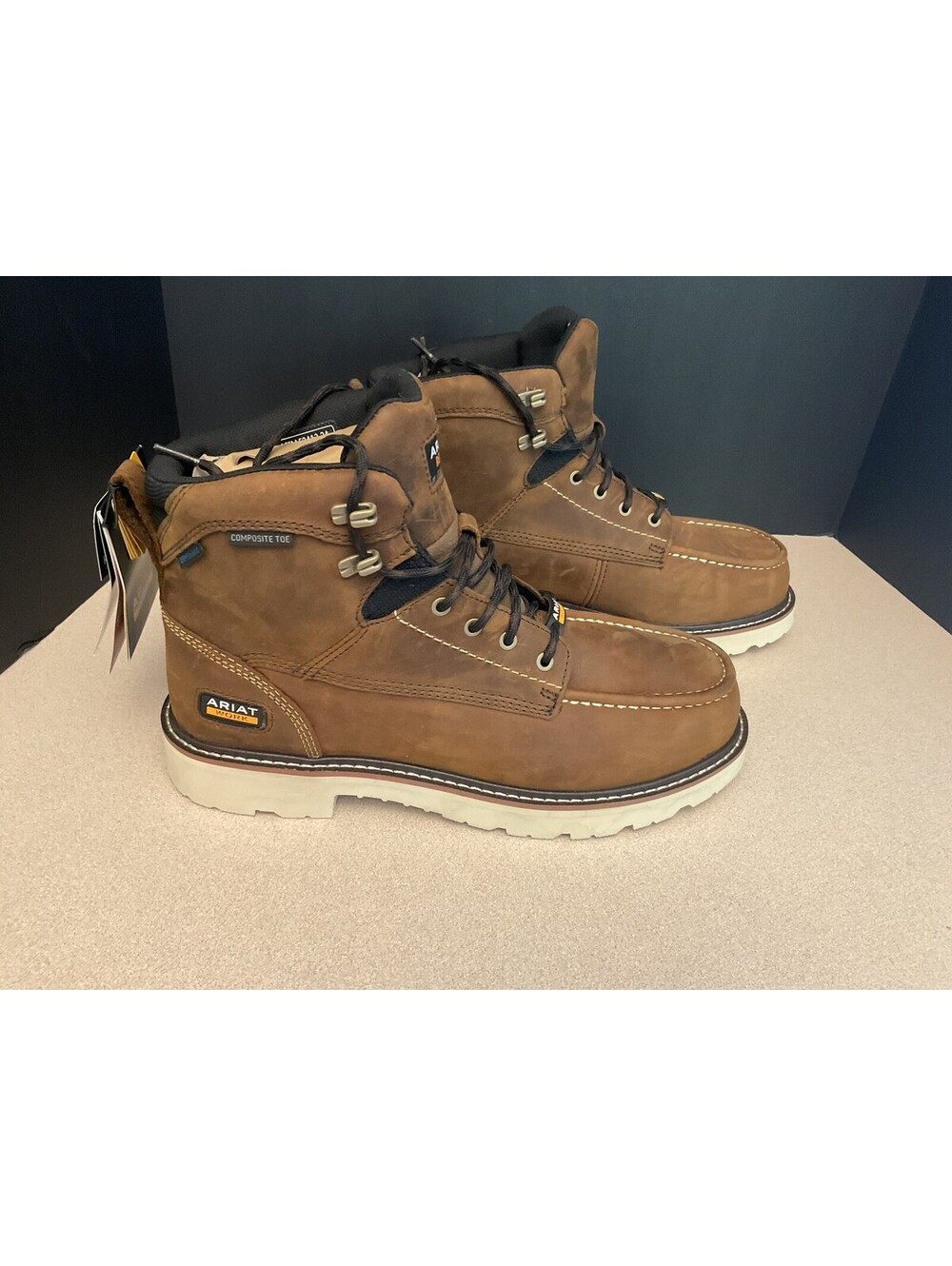 New! Mens Ariat Work Rebar Lift 6" H20 Comp Toe Waterproof Boots. Size 12EE Wide